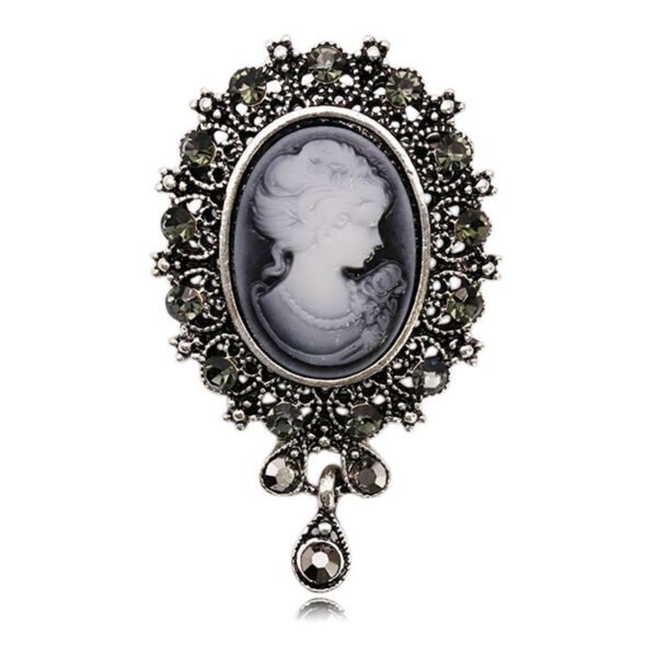 pendentif collier camée vintage